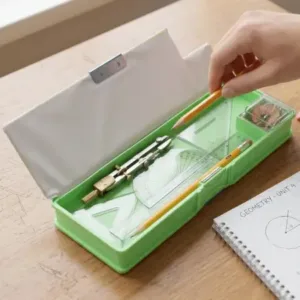 Kids Pencil Box with Built-in Sharpener | Cute Dinosaur Pencil Case | Multipurpose Stationery Organizer for School Boys & Girls ( default, OS )