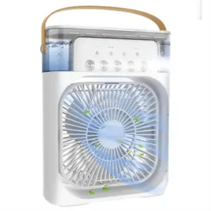 Mini Air Cooler, Mini Fan with Water Mist Spray, Portable Desk Cooling Fan