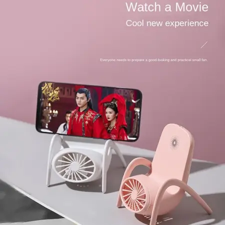 aQ4ETvL2mISNLYm44lF05p7lxBf4IIGuBtYecpG4.webp Portable Mobile Phone Holder Fan Personal Fan Multi- Function Fan Handheld Charging Fan (Battery Not Include) ( default, Standard ).