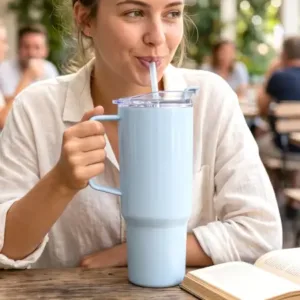 1800ml Travel Tumbler with Handle & Straw | Large Capacity Leak-Resistant Insulated Drink Cup ( default, OS )