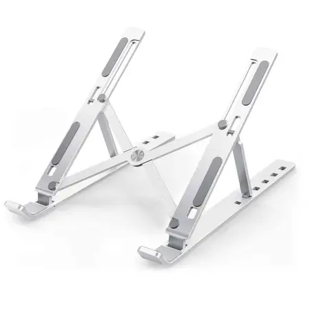 vSFASq40TKIHn2uZ97LbzaxhvbBmbXxtyeFjYT2C.webp Laptop Stand for Desk | Metal Portable Laptop Stand, with 6 Adjustable Angles | Laptop Riser, Phone, and Tablet Stand | Compatible for All Laptop ( default, Standard ).